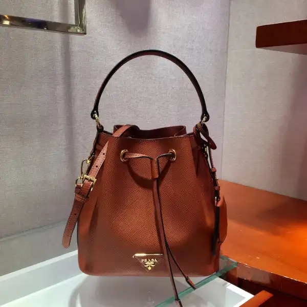 Tony Luxuries PRADA Saffiano Leather Bucket Bag 0205