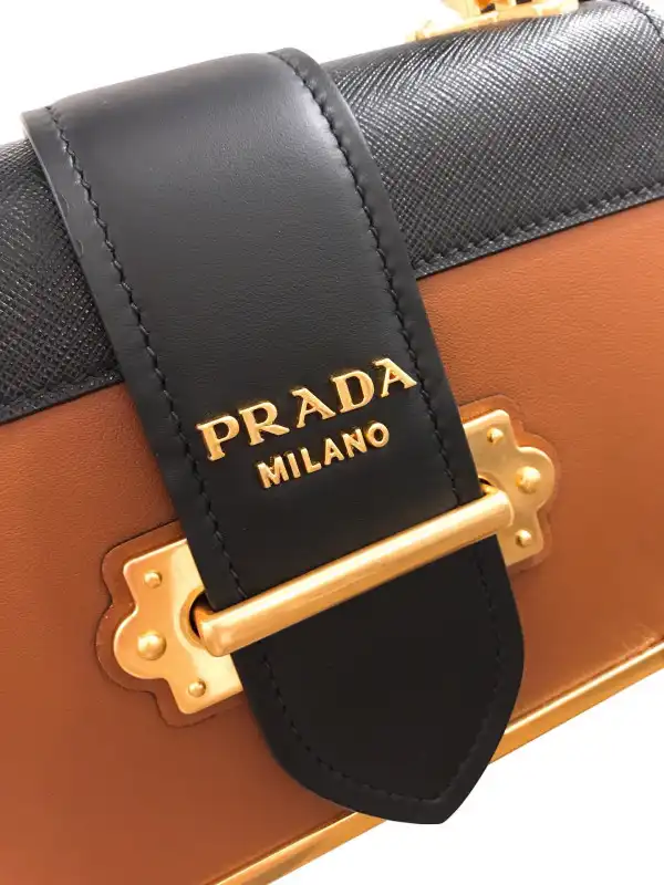 Tony Luxuries PRADA CAHIER LEATHER SHOULDER BAG 0205