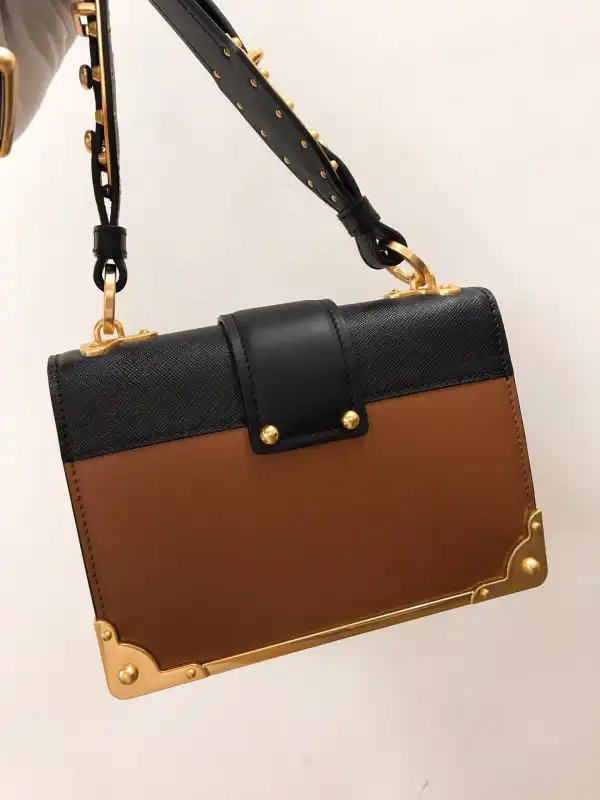 Tony Luxuries PRADA CAHIER LEATHER SHOULDER BAG 0205